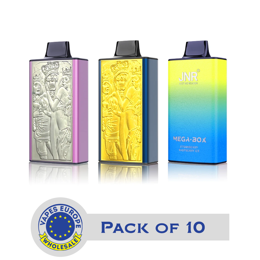 JNR Mega Box 25000 Puffs Disposable Vape Box of 10 JNR Mega Box 25000 Puffs Disposable Vape Box of 10